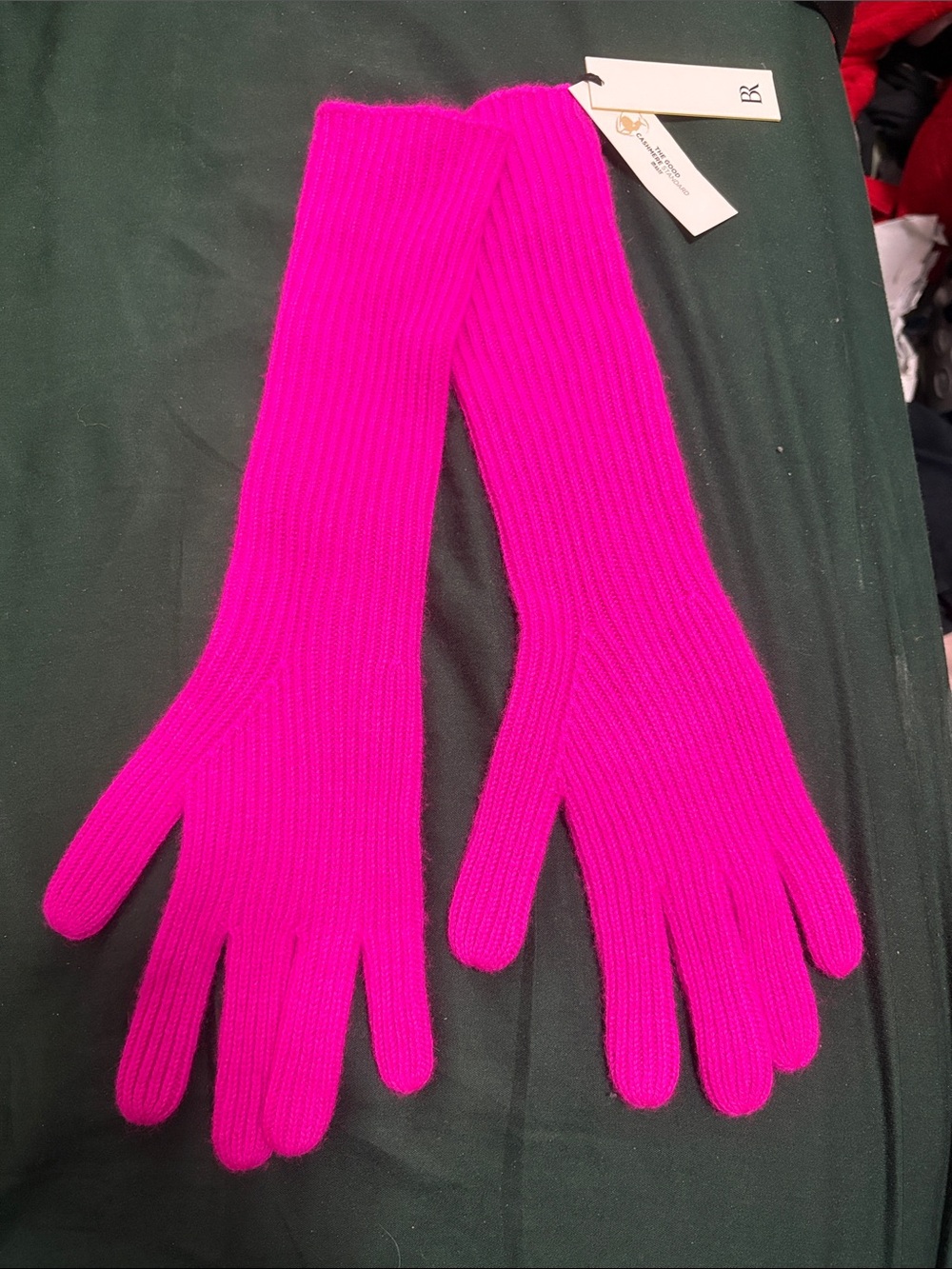 Banana Republic Long Ribbed Knit Gloves - Fuchsia